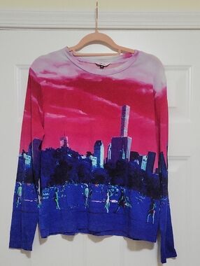 Vibrant Cityscae Long Sleeve Tee From THE KIT